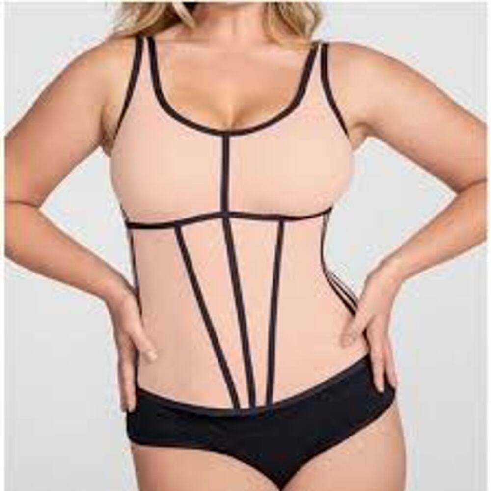 HoneyLove Boldness Tank Rose Black Body Contour Sculpting Corset NWT Sz 2X